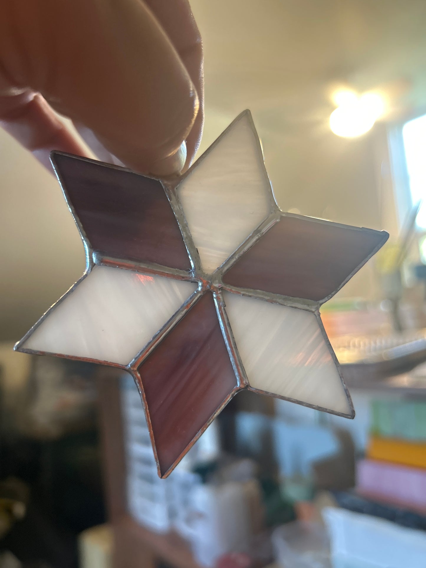Purple and White Star